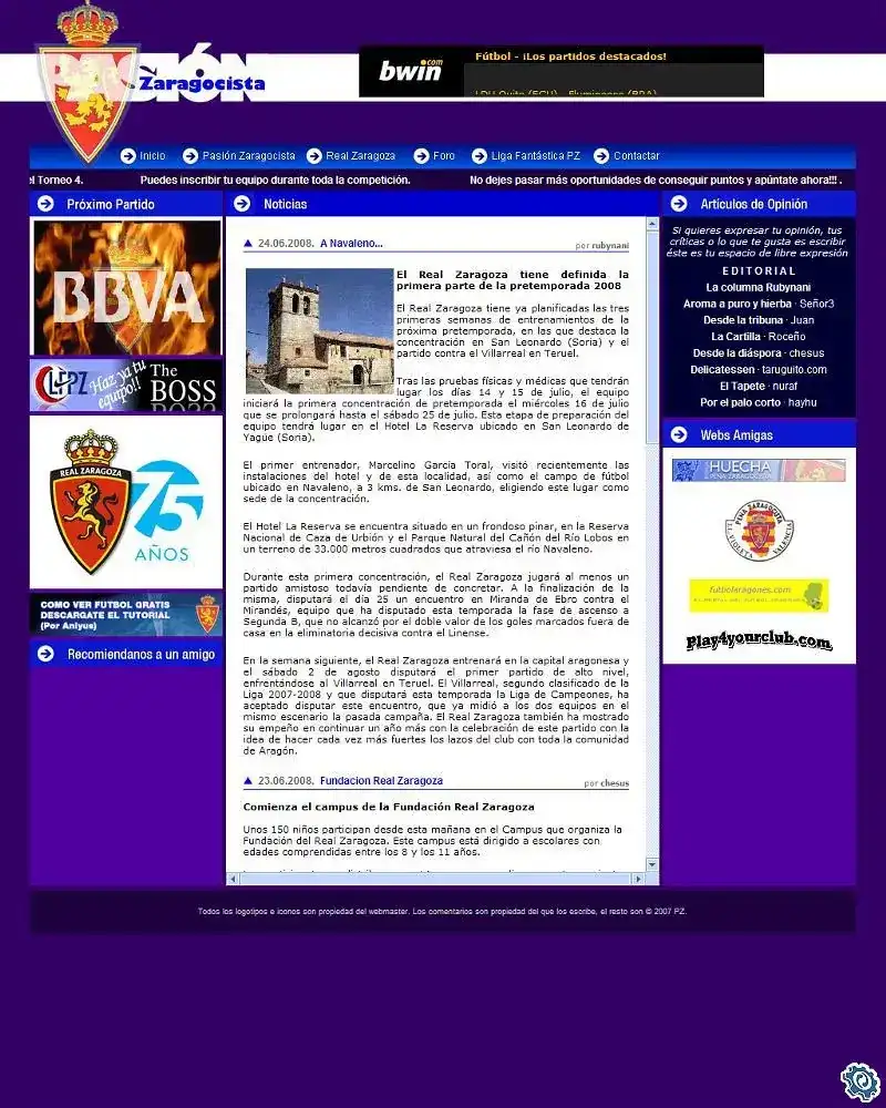 Pasión Zaragocista · 25 JUN 2008