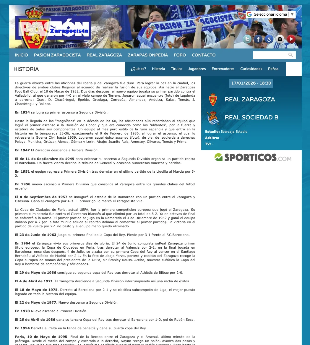 Pasión Zaragocista · JUL 2026
