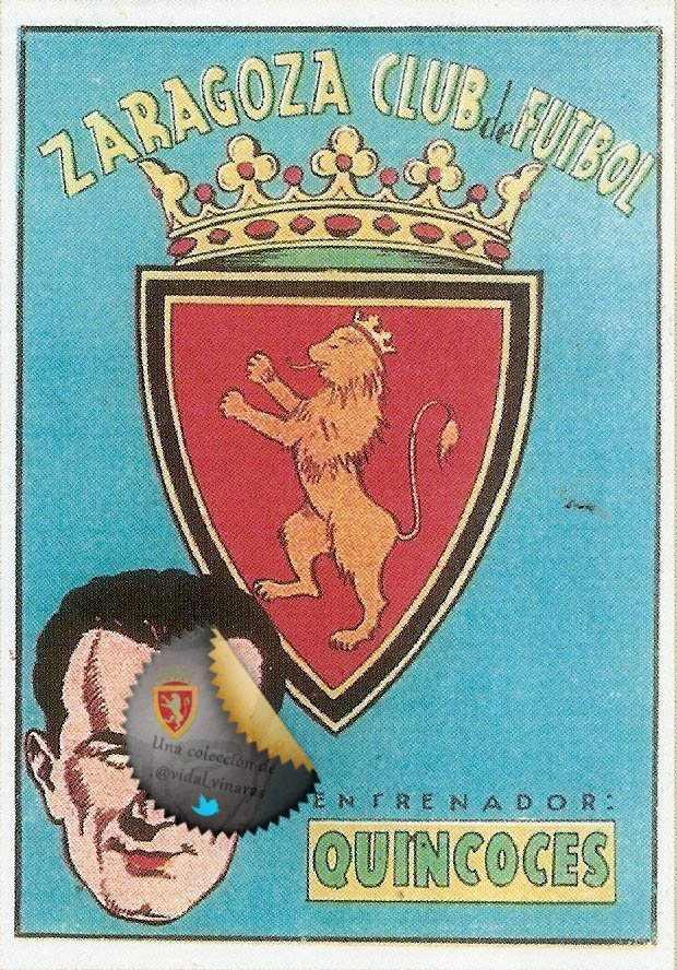 CROMOS DEL ESCUDO y ENTRENADOR JACINTO QUINCOCES
