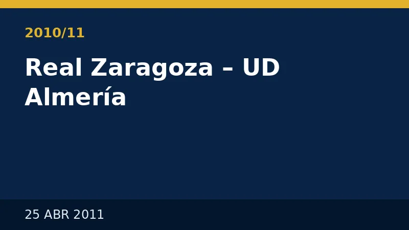 2010/11 Real Zaragoza – UD Almería