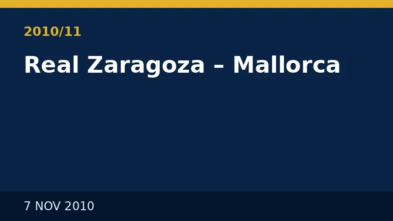 2010/11 Real Zaragoza – Mallorca