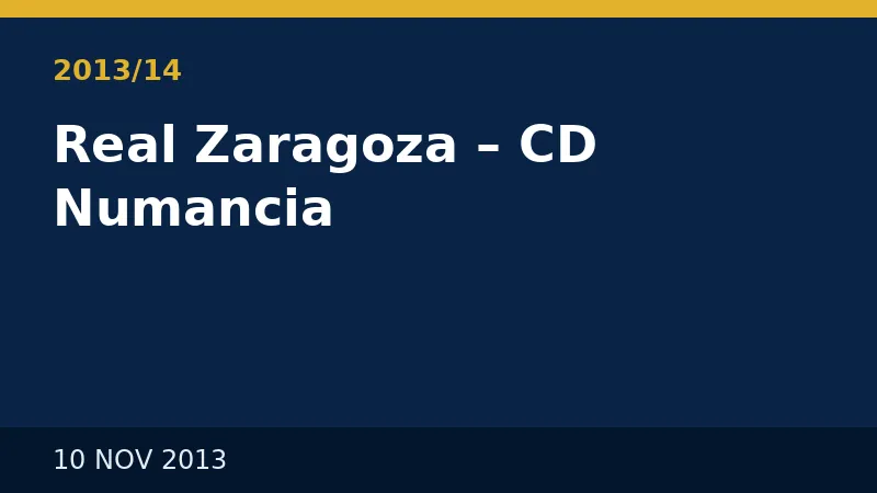 2013/14 Real Zaragoza – CD Numancia