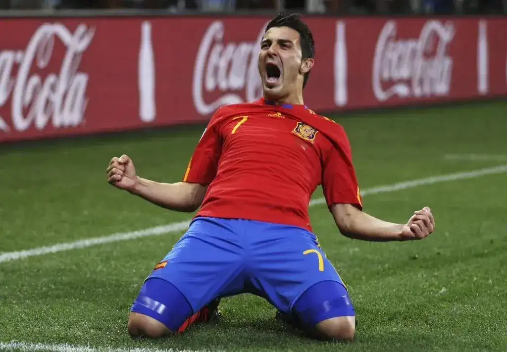 David Villa con la selección española