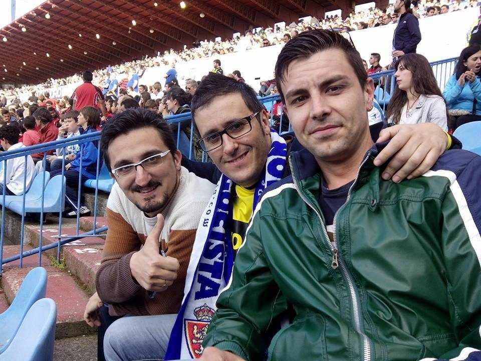 Rubén y amigos en la Romareda contra el Jaen