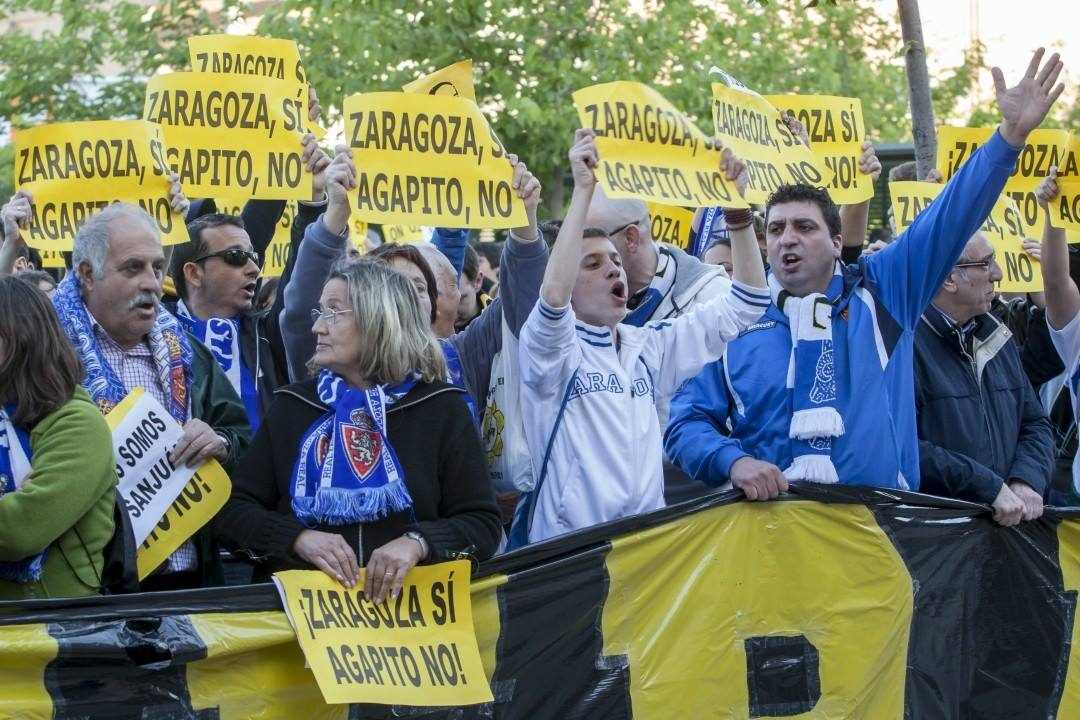 David en una de las protestas