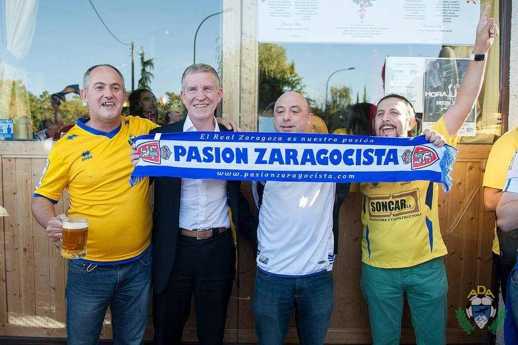 Rafa con el propietario del Alcorcón, Roland Duchâtelet