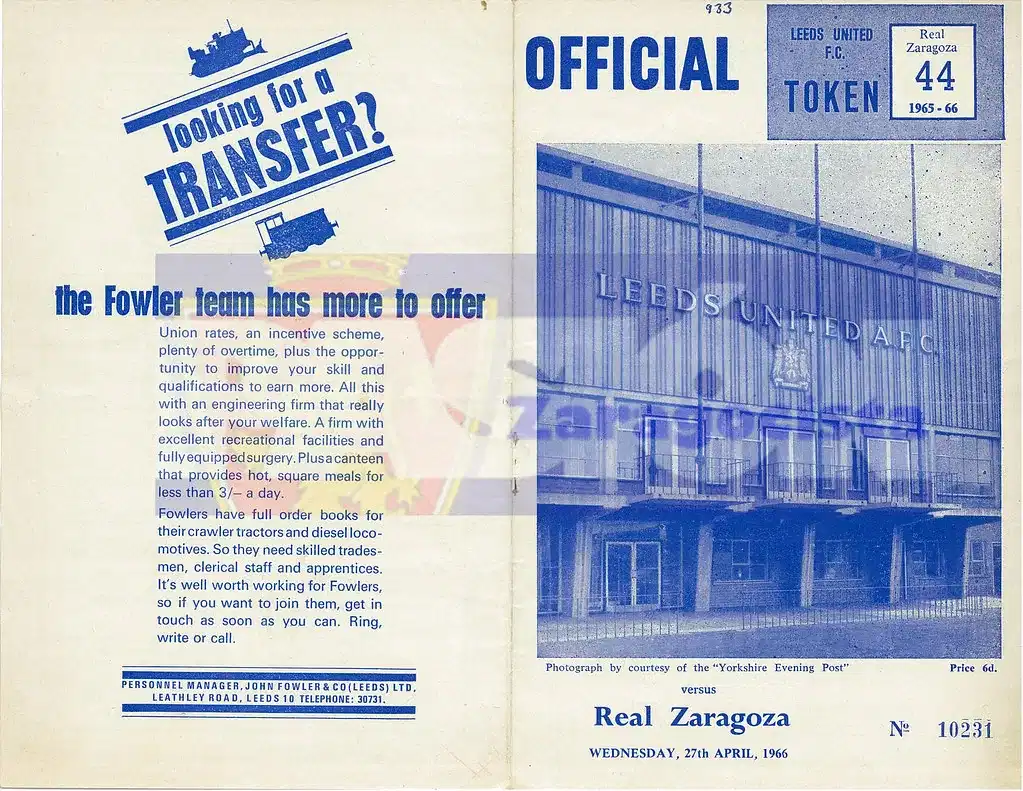 Portada de Leeds United – Real Zaragoza