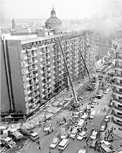 Incendio del Hotel Corona de Aragón